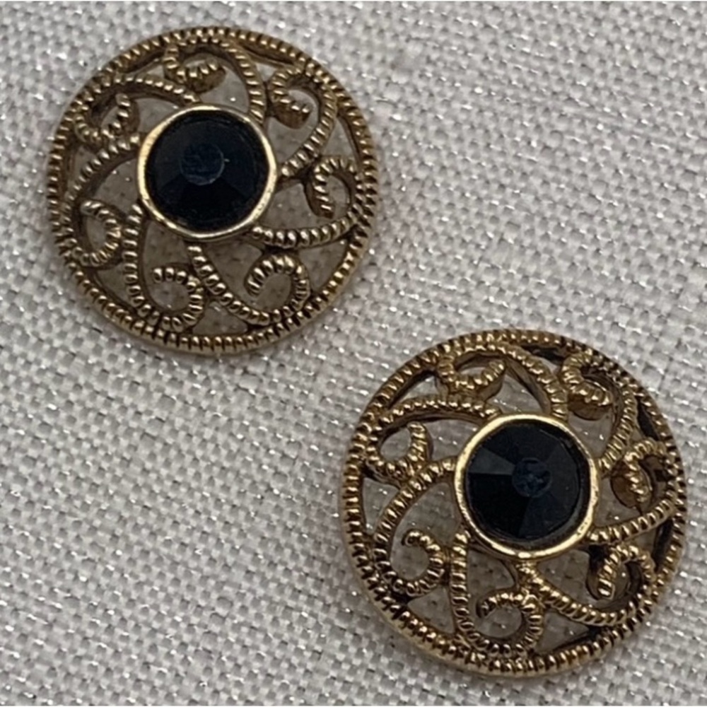 💗GOLD & BLACK - Matching Snap Button Charms - Ginger Snaps & Co. Set of 2